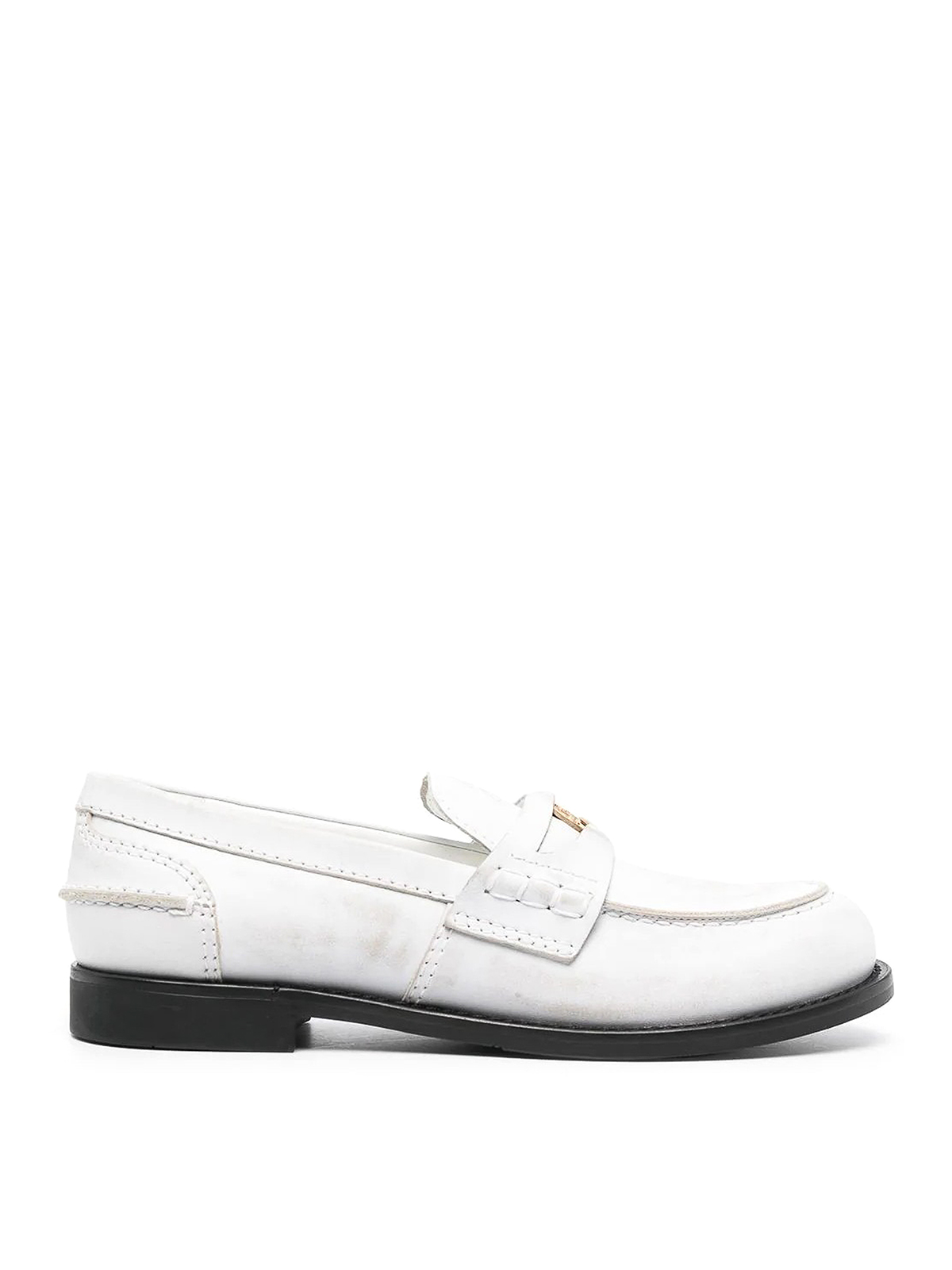 Shop Miu Miu Mocasines - Blanco In White
