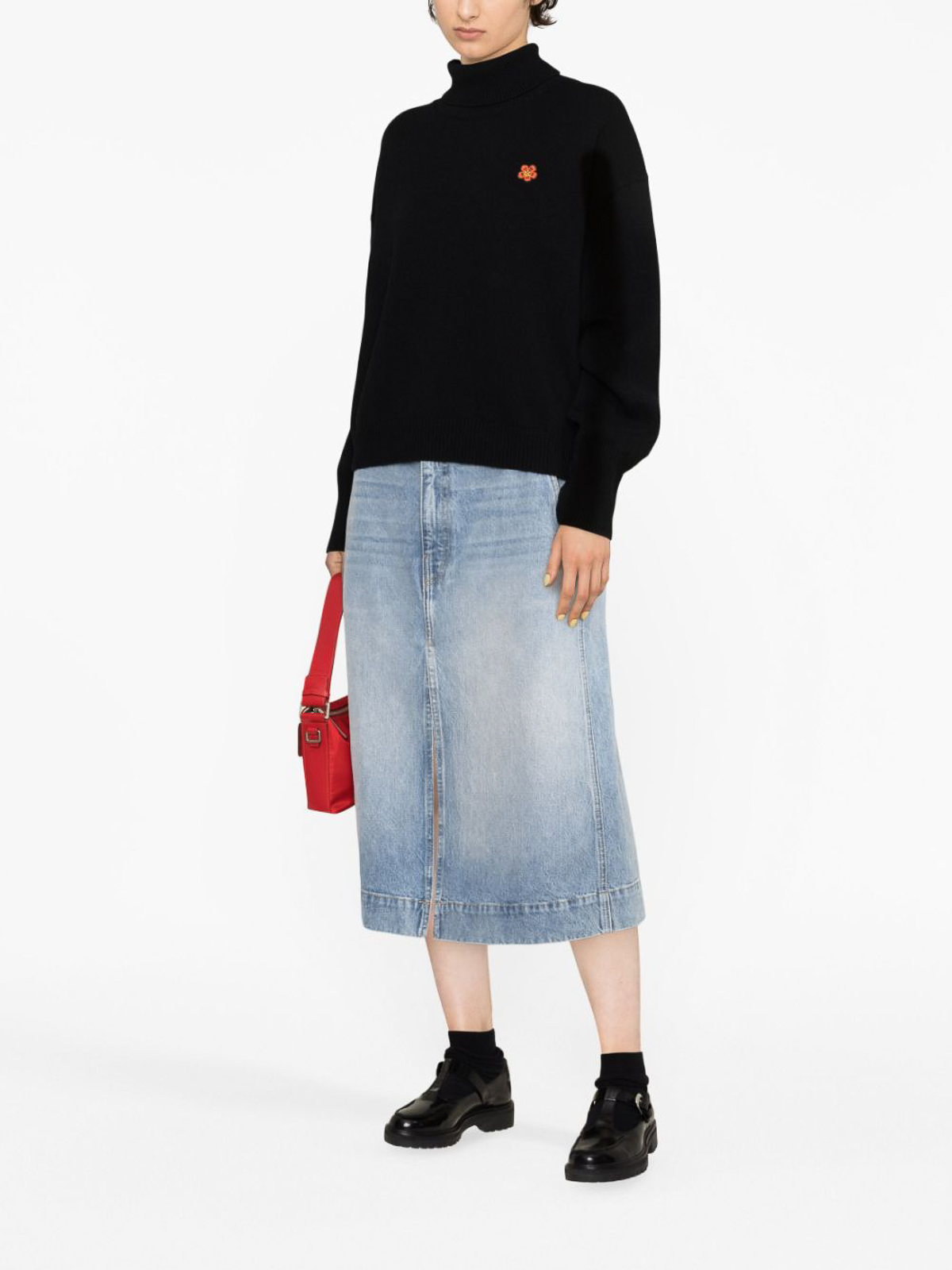 Shop Kenzo Suéter Cuello Redondo - Boke Flower In Black