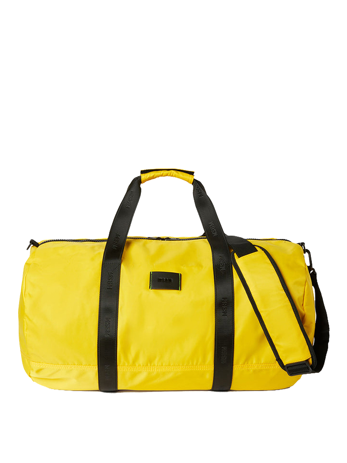 Msgm Signature Duffle In Yellow