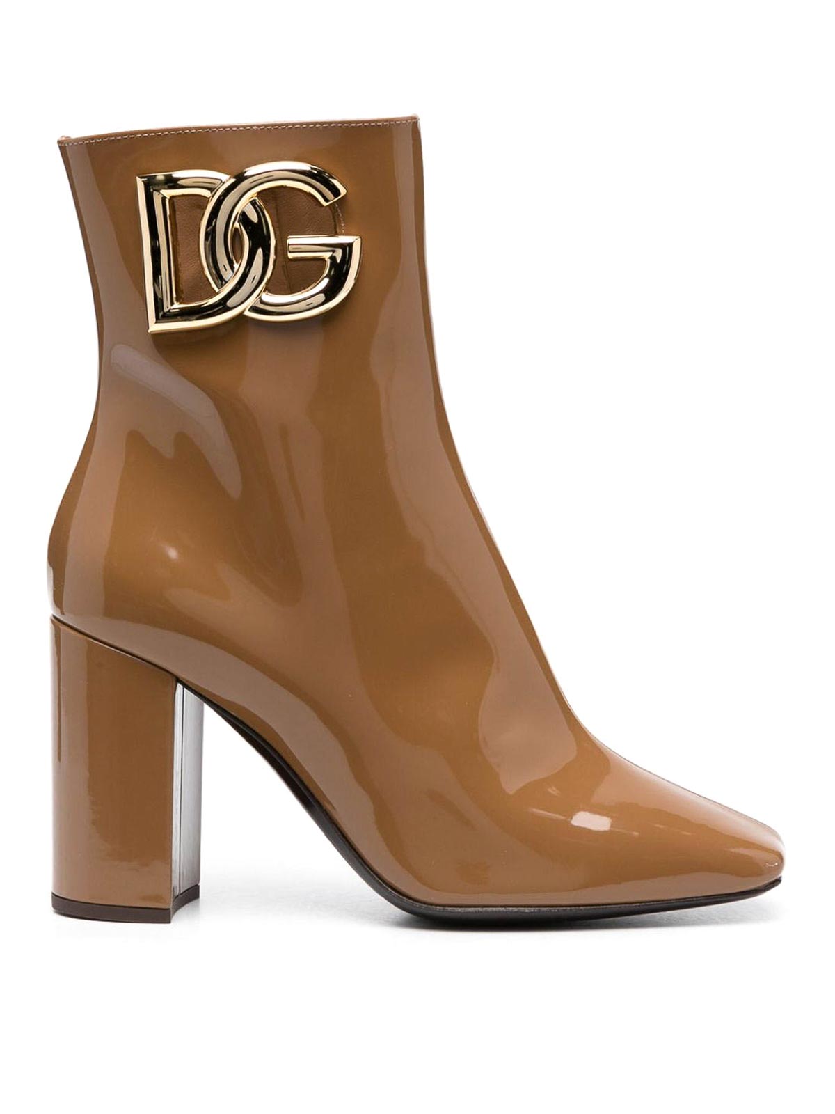 DOLCE & GABBANA MM LOGO-PLAQUE BOOTS