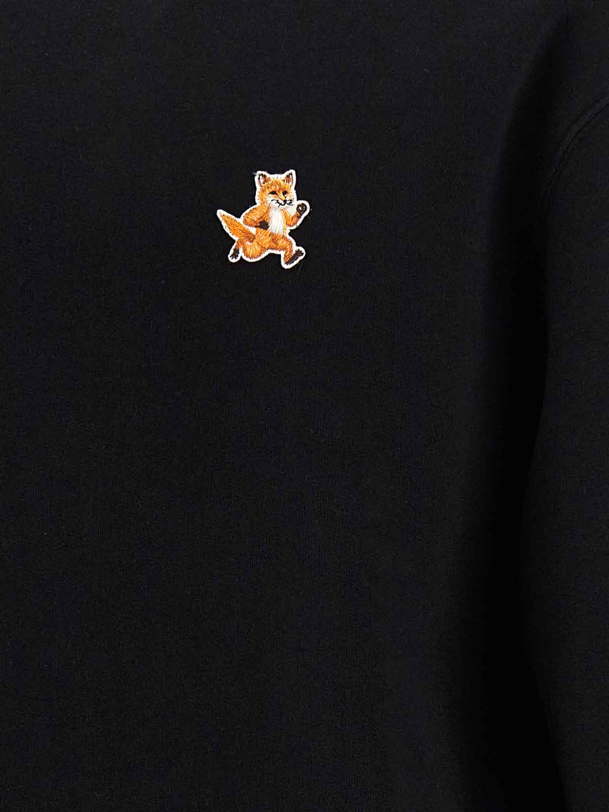 Maison Kitsuné Speedy Fox Patch Comfort Sweatshirt In Black