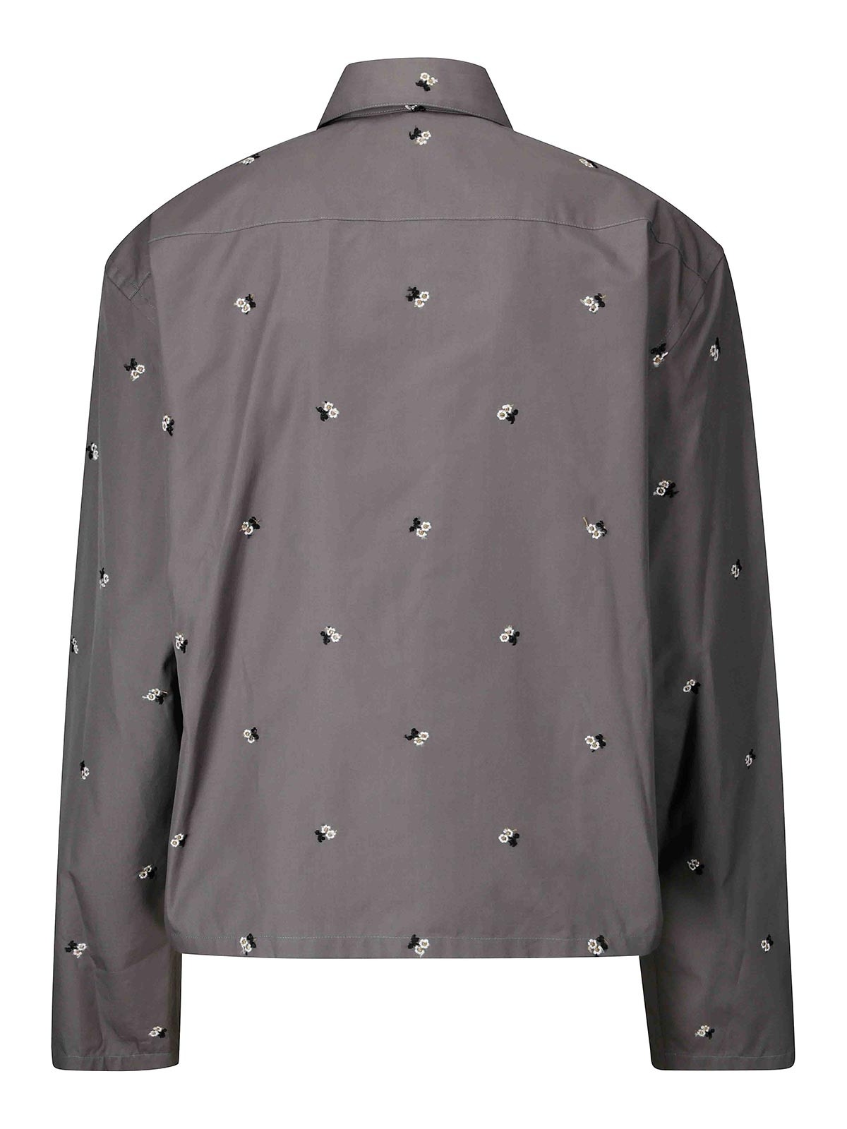 Shop Rier Pop Flowers Castelrock Flowers Popeline In Grey