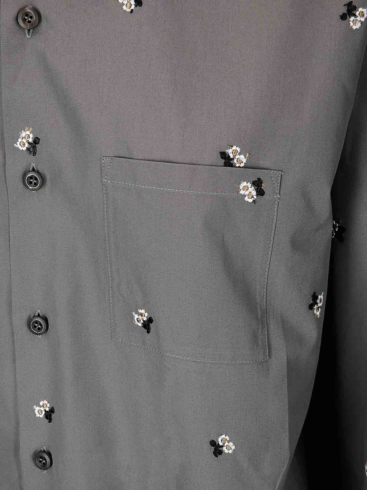 Shop Rier Pop Flowers Castelrock Flowers Popeline In Grey