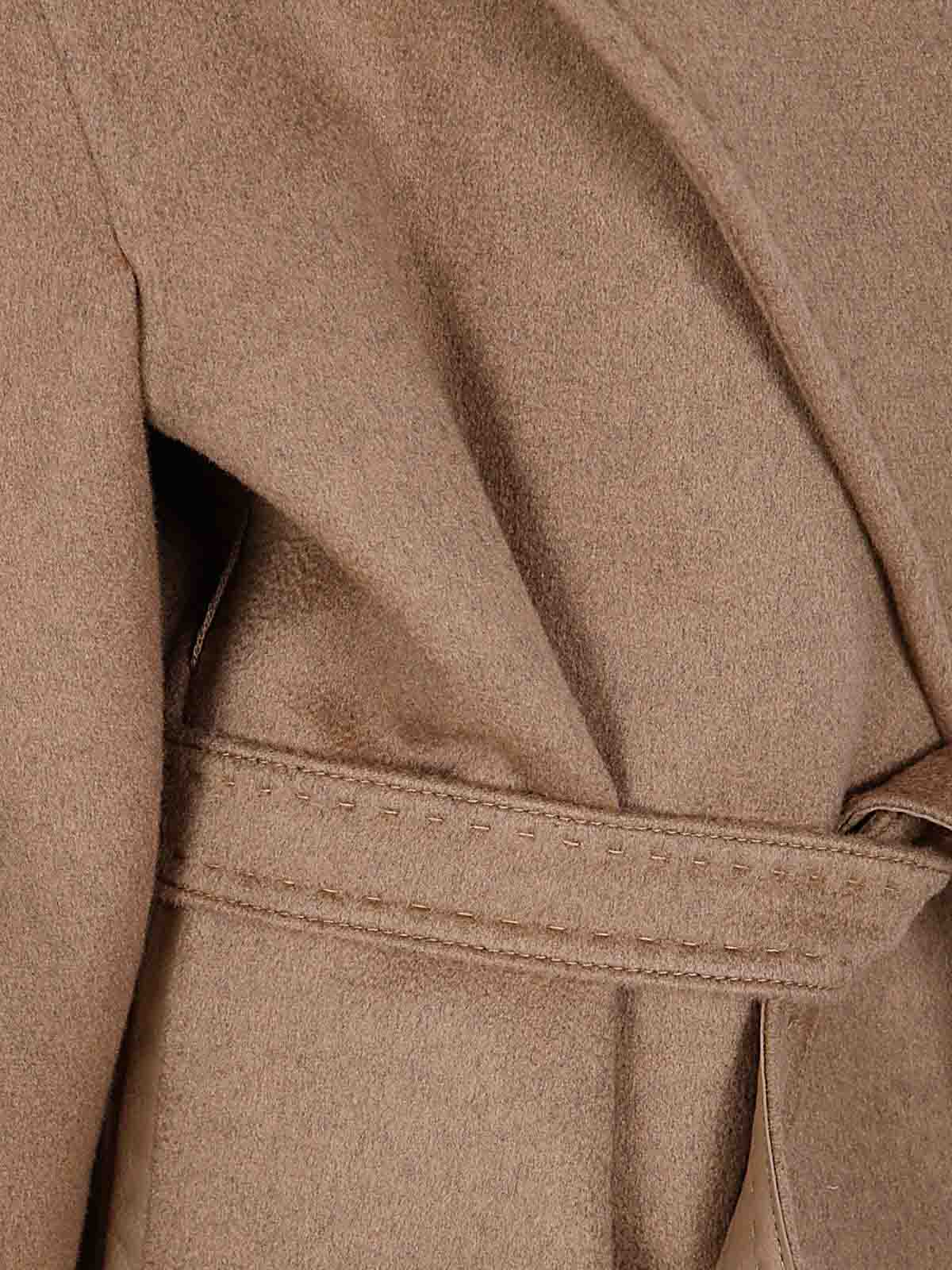 Max Mara Atelier Deconstructed Coat In Nude & Neutrals