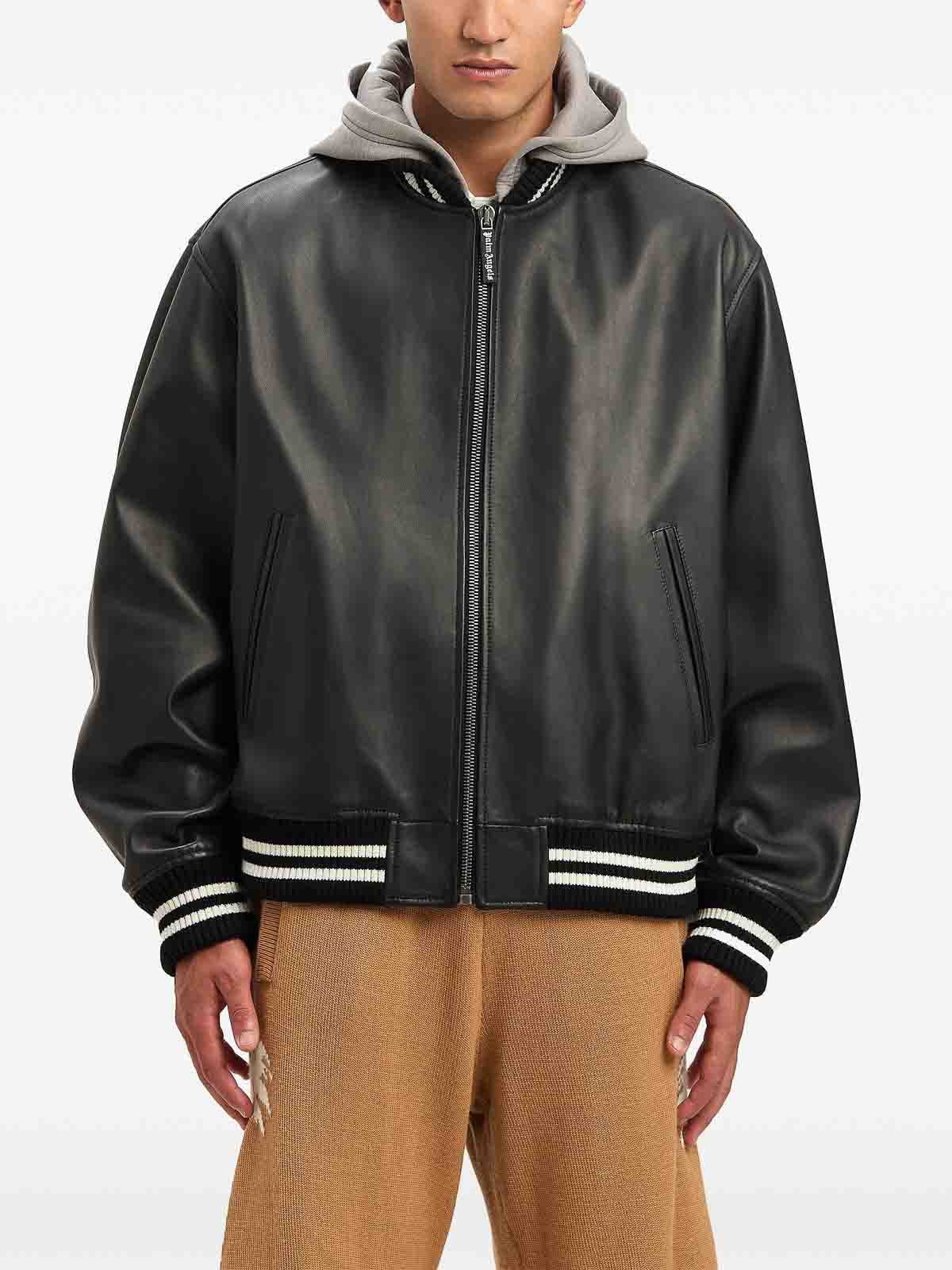 Shop Palm Angels Chaqueta Bomber - Negro